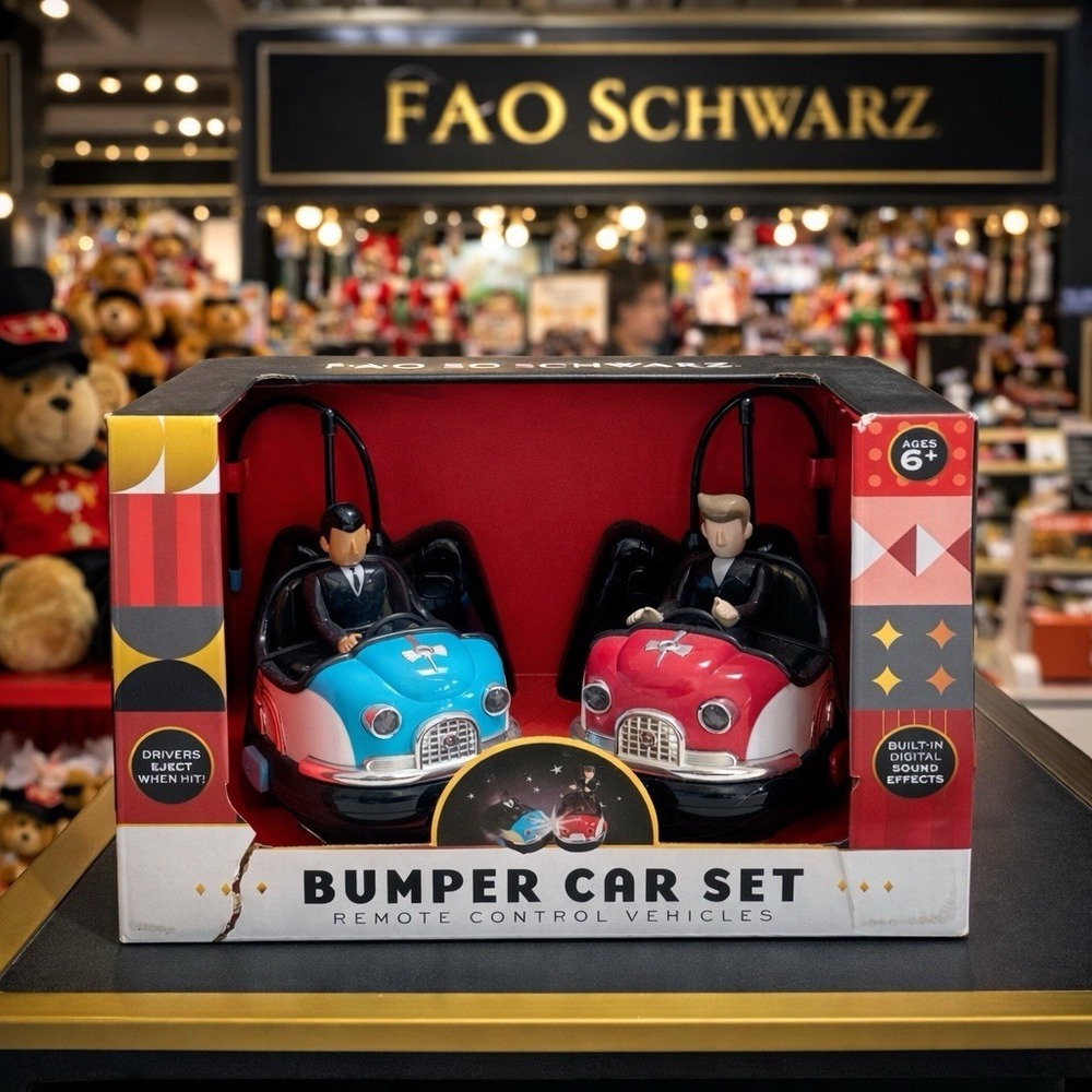 NEW Fao Schwarz Nostalgic Model Bumper Car Set Battery Operated Play Vehicles